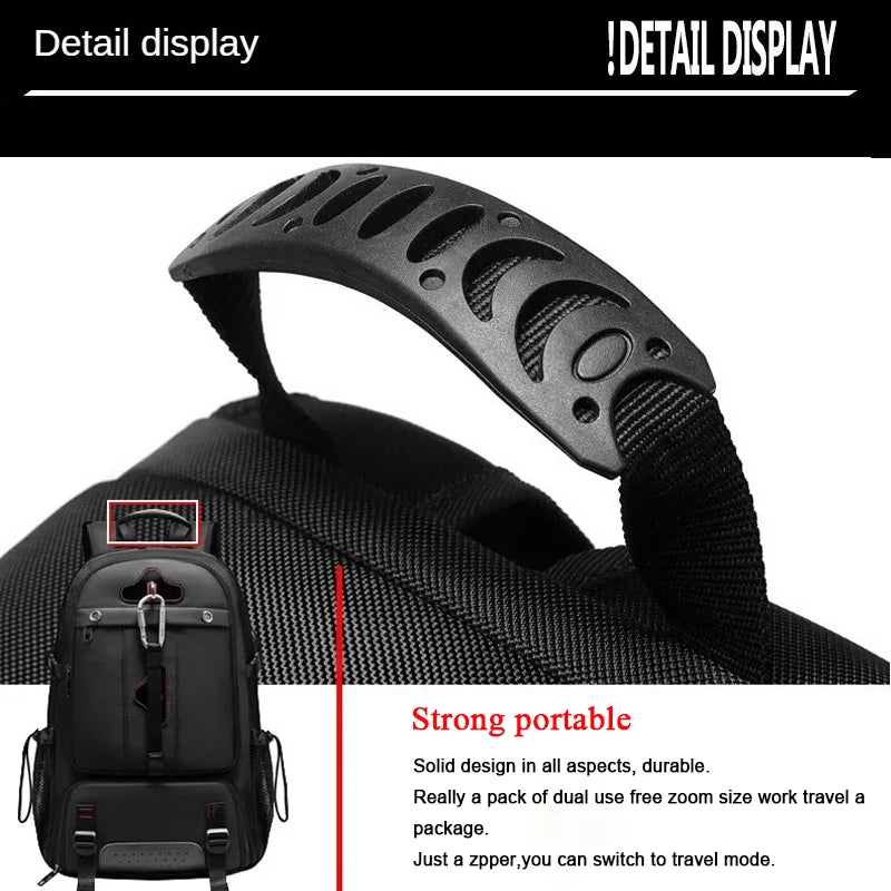 SWISS Backpack Military Travel Large-Capacity Expandable Waterproof USB Bag
