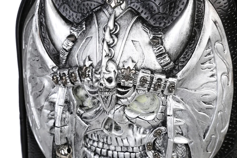 🎃👻 Halloween Fluorescent Pirate Skull Backpack