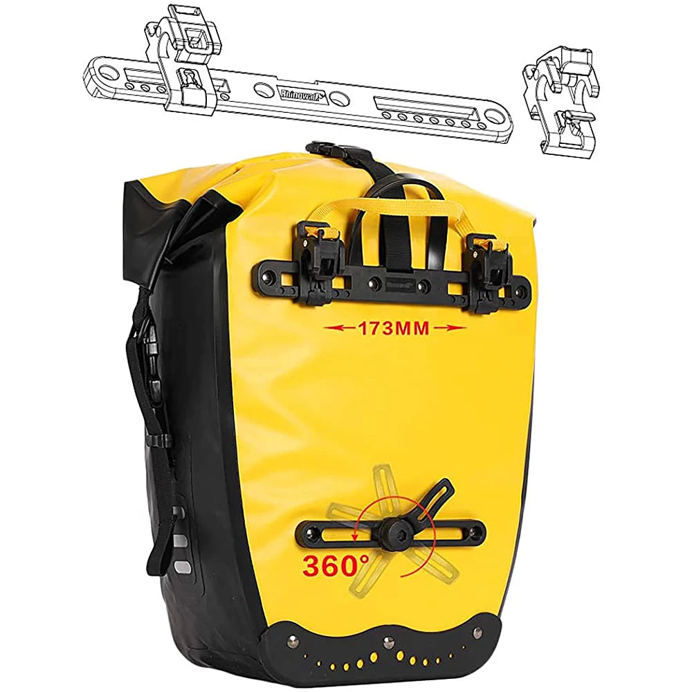 Bicycle Bag Waterproof 25-27L Rear Rack Tail Seat Trunk Bag
