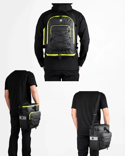 Bike Pannier Bag 3-In-1 65L Multi-Purpose Waterproof Rear Packbag