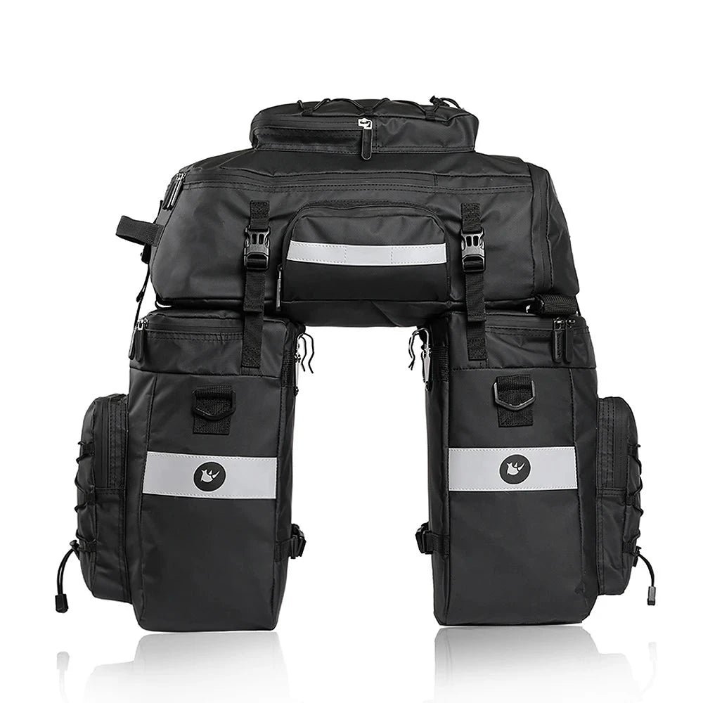 Bike Pannier Bag 3-In-1 65L Multi-Purpose Waterproof Rear Packbag