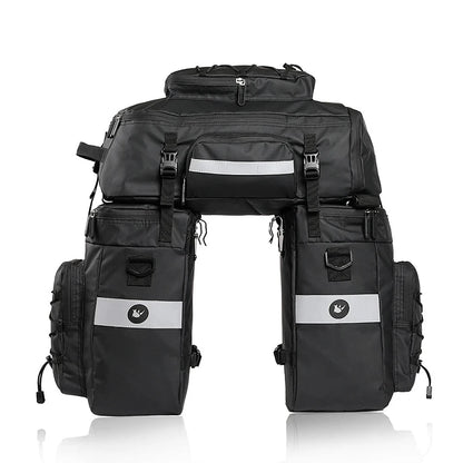 Bike Pannier Bag 3-In-1 65L Multi-Purpose Waterproof Rear Packbag