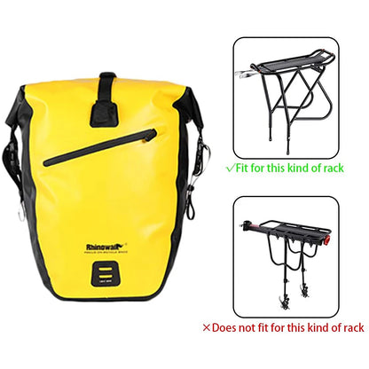 Bicycle Bag Waterproof 25-27L Rear Rack Tail Seat Trunk Bag