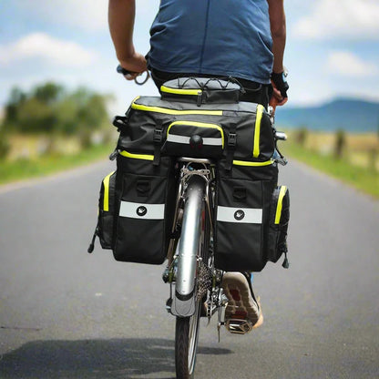Bike Pannier Bag 3-In-1 65L Multi-Purpose Waterproof Rear Packbag