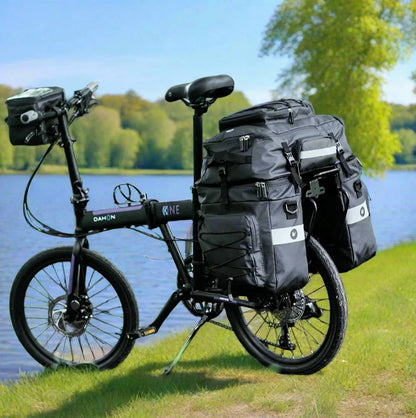Bike Pannier Bag 3-In-1 65L Multi-Purpose Waterproof Rear Packbag