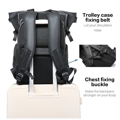 Large Capacity Roll Top Travel Backpack