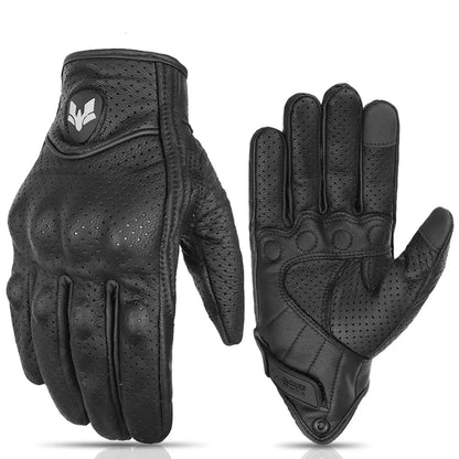 Summer Motorcycle Leather Gloves Motorcyclist Gloves Men Women