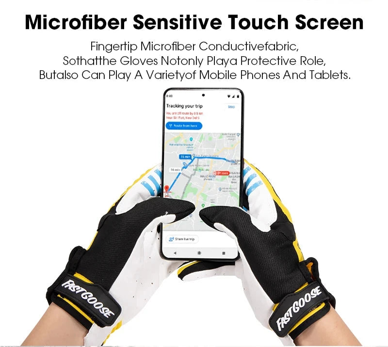 Motorcycle Bicycle Gloves Touch Screen Full Finger