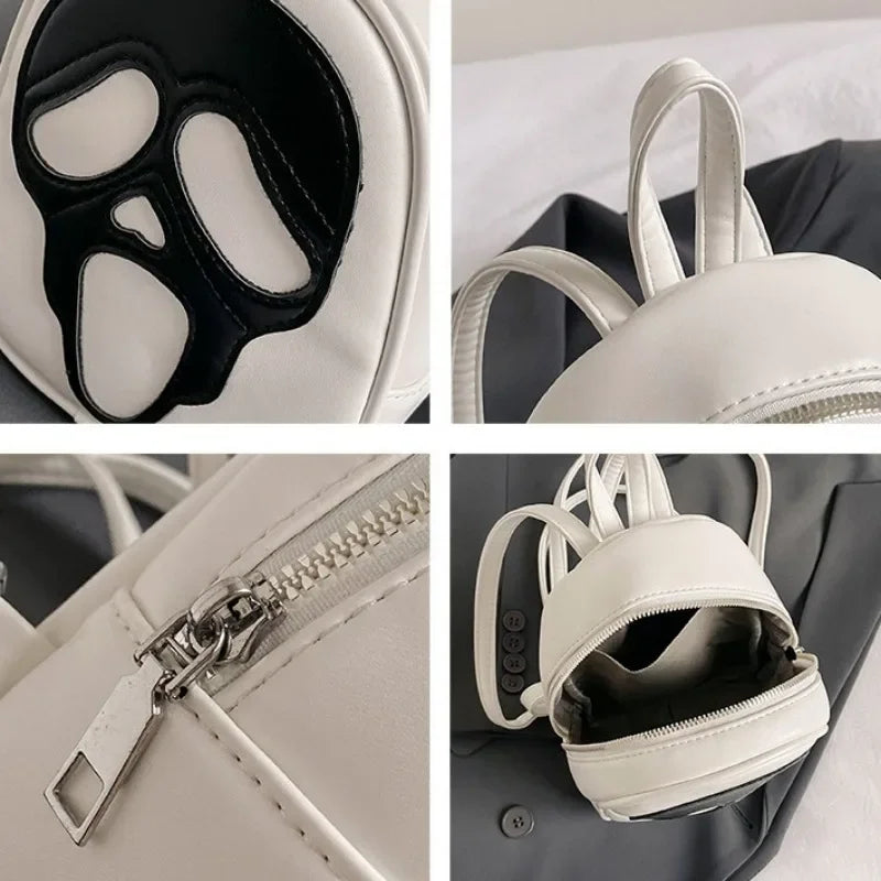 🎃🦇 Halloween PU Leather Backpacks For Women Small Backpack