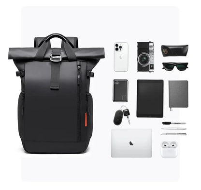 Large Capacity Roll Top Travel Backpack