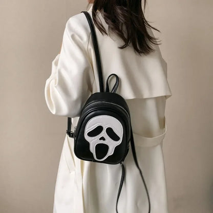 🎃🦇 Halloween PU Leather Backpacks For Women Small Backpack
