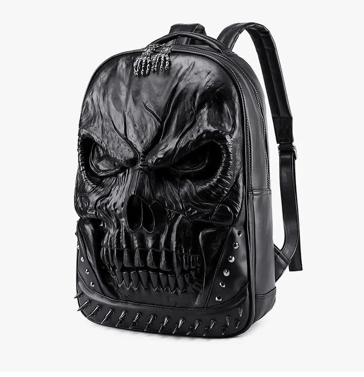 🎃👻 HALLOWEEN Backpack 3D Laptop Bag Large Capacity Thick Leather Rivet