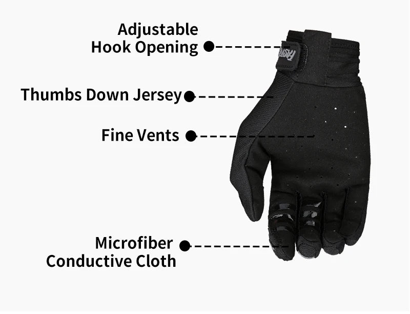 Motorcycle Bicycle Gloves Touch Screen Full Finger
