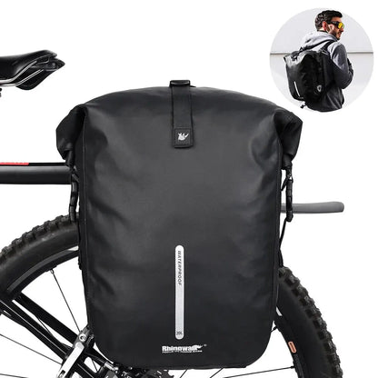 Bike Pannier Bag 20l Waterproof Cycling Shoulder Bag Backpack
