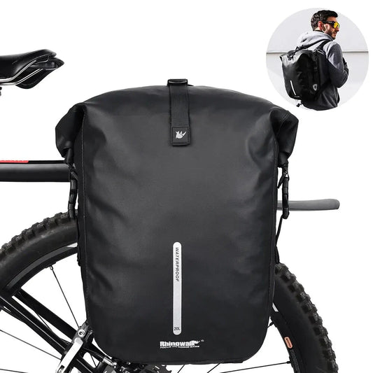 Bike Pannier Bag 20l Waterproof Cycling Shoulder Bag Backpack
