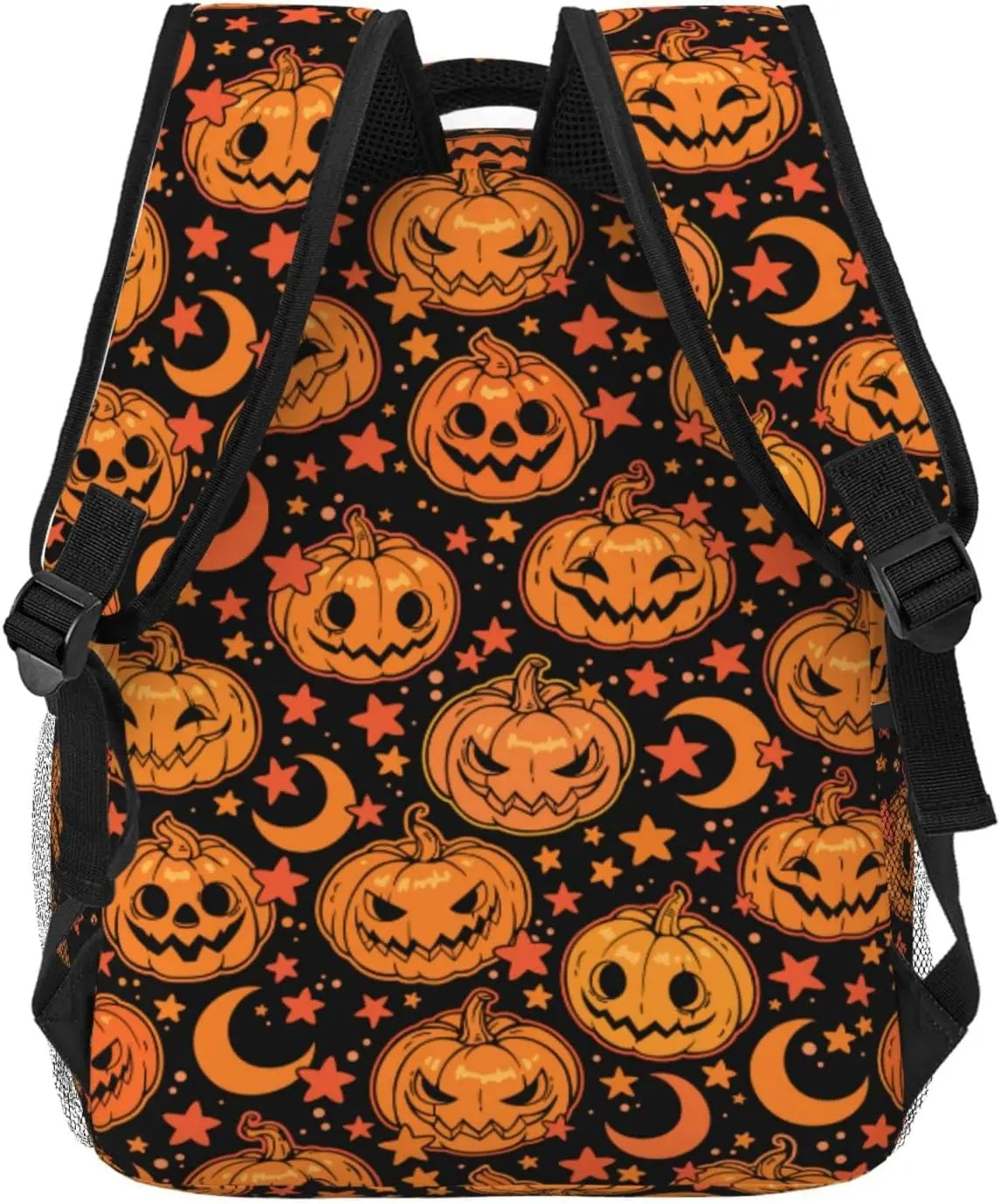 🎃🎃 Halloween Pumpkin Moon Stars Lightweight Backpack