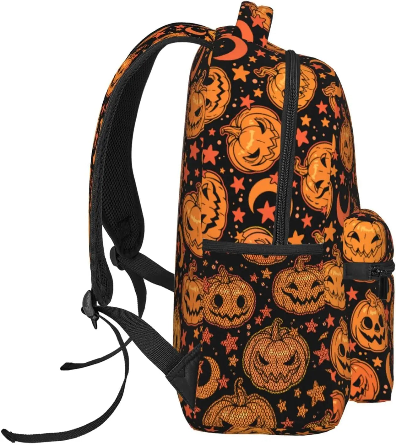 🎃🎃 Halloween Pumpkin Moon Stars Lightweight Backpack