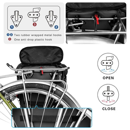 Bike Pannier Bag 20l Waterproof Cycling Shoulder Bag Backpack