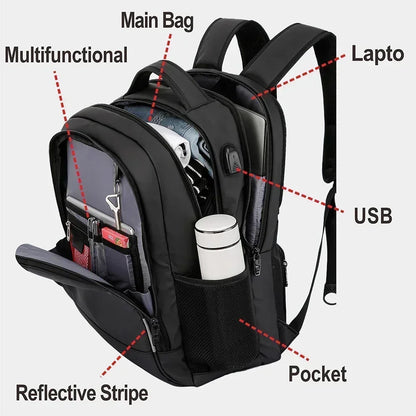 Laptop Backpack Waterproof Anti Theft USB Bag Large Capacity Fashion School Travel